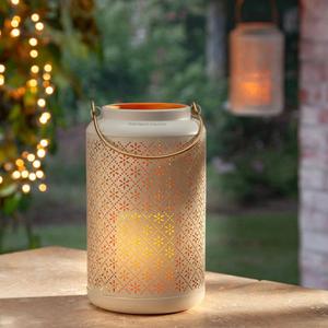 Etching Design Iron <b>Lantern</b> <b>Candle</b> Holders White/Gold Finished <b>for</b> Event Party Christmas Decorative <b>Candle</b> <b>Lantern</b> - Product Image 2