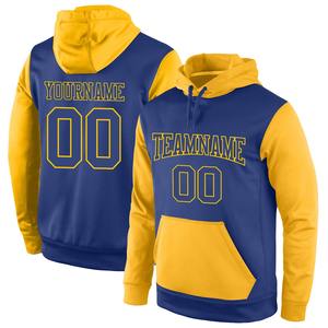 Printing Hoodies Custom Stitched Royal <b>White</b>-Gold Sports Pullover <b>Sweatshirt</b> Hoodie - Product Image 2