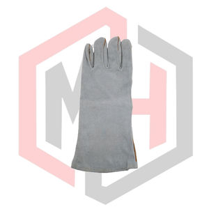 Guantes de Soldadura Grises Reforzados Resistentes al Calor, de Cuero para Bomberos, Antiestáticos, para Soldadura MIG, TIG, Stick, Chimenea, Resistentes a Desgarros, 11 oz, Tejidos - Product Image 2