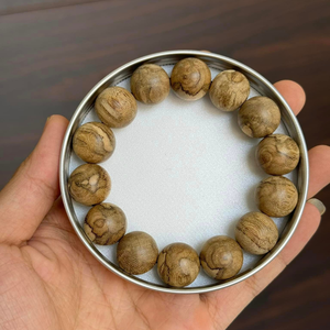 Pulsera de cuentas de madera redonda de la mejor calidad de Agilawood, pulsera de madera de agar de Aloeswood, precios al por mayor de Vietnam - Product Image 3