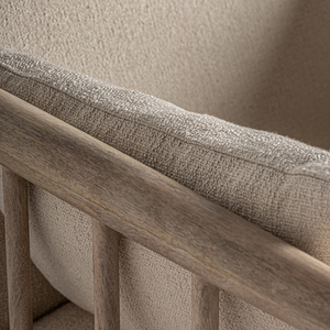 Fauteuil lounge en teck Arlo, style moderne minimaliste, pour la maison, le bureau, le salon, la chambre à coucher, l'appartement, la salle à manger - Meubles de maison polyvalents - Product Image 5