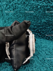 Reloj de acero inoxidable para hombre hecho a mano de lujo VVS Moissanite Diamond Iced Effect Caja de alta calidad Buss automático mecánico - Product Image 6