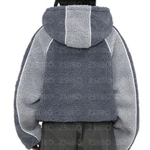 Sweat à capuche surdimensionné en polaire Vêtements vintage américains pour hommes High Street Fashion Zipper Sweatshirt Men Streetwear - Product Image 5