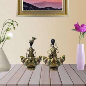 Statue en métal de couple doré de qualité supérieure, décoration d'intérieur pour salon, chambre à coucher, cadeau de mariage, vente en gros, exportation - Product Image 2