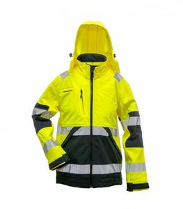Hi Vis Reflective Winter Waterproof Windproof Softshell Casual <b>Long</b> <b>Sleeve</b> Zipper Safety Jackets - Product Image 5