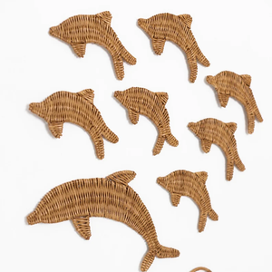 Articles enfants faits à la main en rotin ensemble d'animaux de mer en gros tenture murale autocollants meilleur prix - Product Image 2