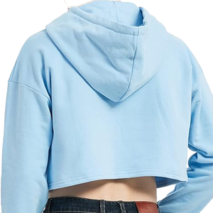 OEM Custom Men's Cropped Hoodie Boxy Fit Draw <b>String</b> Vintage Washed Luxury Style Solid Winter Plus Size Hooded Street Wear - Product Image 2