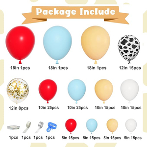 Set di Palloncini per Festa di Compleanno a Tema Fattoria e Mucca per Bambini, Decorazioni per Feste di Compleanno per Ragazzi e Ragazze, Arco e Ghirlanda di Palloncini - Product Image 4