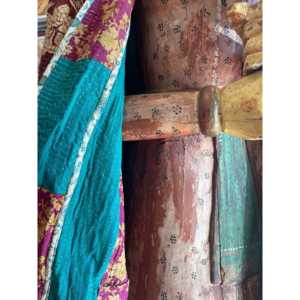 Chaqueta Kantha Vintage de Otoño para Mujer, Estilo Japonés Monocromático, Blazer Acolchado con Relleno de Algodón, Diseño Reversible, Patchwork Personalizado - Product Image 3