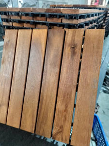 Planches de terrasse en bois d'acacia carrées à emboîtement DUAL LOCK, imperméables, modernes et de haute qualité, finition mate, pour piscine, balcon, jardin, terrasse - Product Image 5