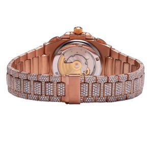 Reloj de Acero Inoxidable para Hombre con Diseño Único, Diamantes Cultivados en Laboratorio, Movimiento de Cuarzo, Estilo Hip Hop, Moderno y a la Moda - Product Image 4