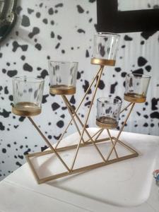 Candelabro Geométrico de Metal de Lujo con 3 Luces, Portavelas de Hierro Negro Mate para Decoración Moderna del Hogar, Portavelas al por Mayor - Product Image 6