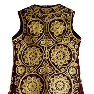 Chaleco Tribal Kuchi Tradicional Afgano para Hombre, Terciopelo Verde Esmeralda con Monedas Auténticas, Bordado a Mano con Espejos, Estilo Étnico Folclórico - Product Image 1