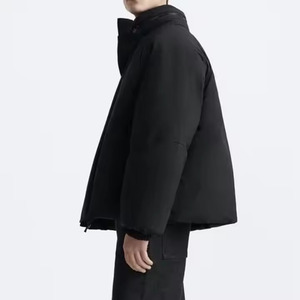 Chaqueta de Plumón Personalizada para Hombre, Ligera, Rellena de Poliéster, Tejido de Lana Transpirable, Cuello Alto, Cálida para Invierno, Uso Formal - Product Image 1