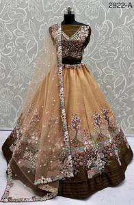 <b>Rainbow</b> Shaded <b>Sequins</b> Work Partywear Lehenga choli - Product Image 6