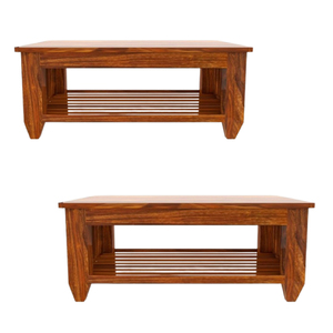 Mesa de centro de madera moderna de grado superior con juego de diseño personalizado pulido natural para uso en la sala de estar disponible para la venta - Product Image 4