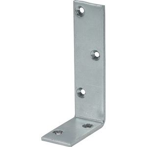 <b>Steel</b> <b>Angle</b> <b>Bracket</b> 100x50mm 40mm Width 5mm Thick Blue Zinc-Plated Vormann-Pack of 10 - Product Image 1