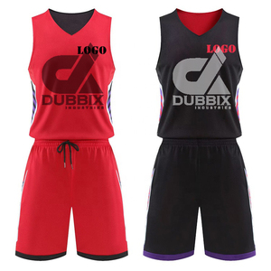 Ensemble de maillots de basket-ball personnalisés unisexes, sublimés, séchage rapide, 100% polyester, maille, uniforme d'équipe pour enfants et jeunes, respirant, personnalisé - Product Image 1