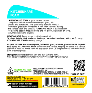 Espuma Limpiadora Multiusos KITCHENKARE, Espuma Activa para Eliminar Grasa Difícil, Biodegradable, Sin Solventes, Aroma a Menta y Lima - Product Image 3