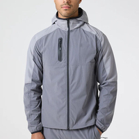 Ensemble de survêtement streetwear rétro bleu marine en polyester/nylon personnalisé OEM pour homme, unisexe, ensembles de survêtements unis, veste coupe-vent d'hiver
