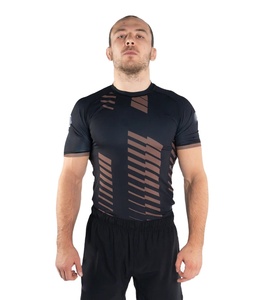 Camiseta de Protección Solar Transpirable de Secado Rápido con Estampado Personalizado para Hombre, Manga Corta, de Una Pieza, Estilo Modesto, Venta al Por Mayor - Product Image 1