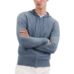 Suéter de manga larga con cremallera para hombre, cárdigan de punto de Cachemira suave, informal, superventas, con logotipo personalizado - Product Image 3