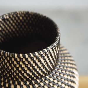 Vase de fleurs séchées en rotin, centre de table pour décoration de mariage, vases écologiques, prix bon marché, vente en gros - Product Image 6