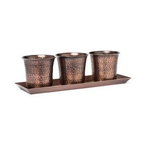 Pot de fleurs en métal galvanisé avec pieds, pot de fleurs rustique pour l'intérieur et l'extérieur, pour la maison, le jardin, vente en gros - Product Image 5