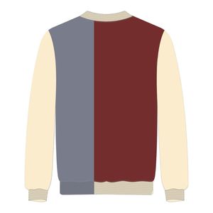 1913 Maroon 3 Tone Knit Sweater Divine Nine Greek Sorority DST Chenille Bordado Pullover Cuello redondo Ropa de moda de invierno - Product Image 3