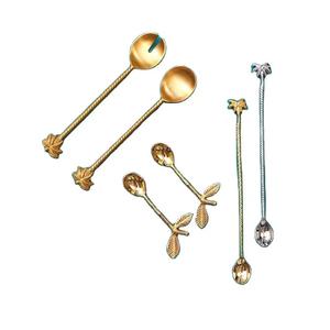 Ensemble de serveurs à salade dorés miroir polonais lave-vaisselle ustensiles de cuisine cuillère et fourchette forme demi-ronde ensemble de serveurs à salade à poignée d'extrémité - Product Image 5