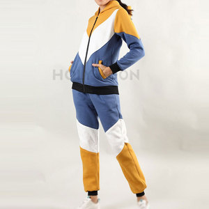 Ensemble de survêtement d'hiver tendance pour femme, coupe classique, en coton uni, avec sweat à capuche et pantalon de jogging, idéal pour l'extérieur et la salle de sport - Product Image 3