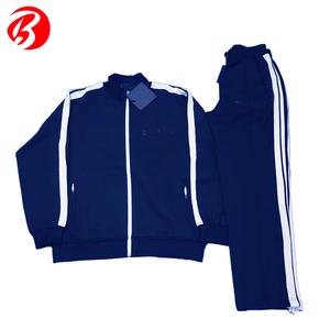 ชุดวอร์มกีฬาแบบมีซิป ดีไซน์เองได้ คุณภาพดีที่สุด ขายส่ง ราคาถูก สไตล์ฮิปฮอป ลายทาง ชุดออกกำลังกายแบบมีซิป - Product Image 5