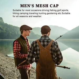 Casquette en maille pour homme Chapeau d'été respirant Casquette réglable Béret Ivy Cap Irish Cabbie Driving Hunting Hats - Product Image 6