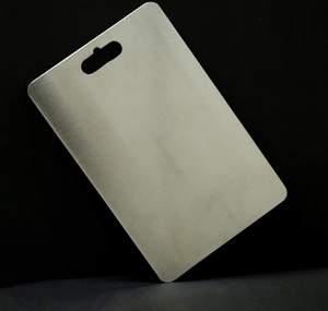 304 Stainless Steel Chopping Board with Lip for Kitchen Free <b>Rolling</b> <b>Pin</b> Non Slip Rust Proof Easy to Use Round Edge - Product Image 5