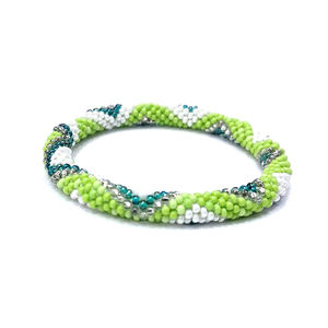 Joyería de Moda de Alta Calidad, Pulseras de Cuentas de Vidrio Tejidas a Mano de Ahana para Mujer, Estilo Nepalí, Casual y para Ocasiones Especiales - Product Image 1