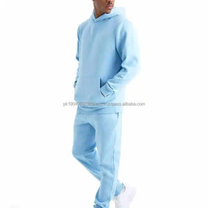 Survêtements de sport en molleton de coton épais personnalisables haut de gamme pour hommes, ensemble deux pièces (pantalon et haut) 2026 - Product Image 1