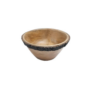 Bol de fruits de forme ronde en bois noir de vente chaude pour ustensiles de cuisine de table bol à salade maison et hôtels nourriture et collations bols de service - Product Image 4