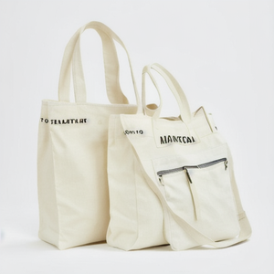 Bolsos de mano a rayas con estampado de lona de algodón suave a la moda, asas de cordón elegantes, diseños de logotipo personalizados hechos en la India, se pueden personalizar - Product Image 4