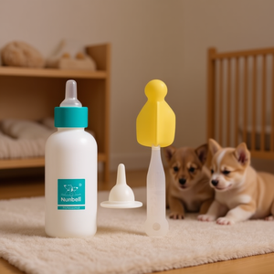 2 in 1 <b>Small</b> Animal Supplies Pet Nursing <b>Bottle</b> Set Puppy Kitten Feeding <b>Bottle</b> Milk Feeder Kit Wholesale Manufacturer - Product Image 3