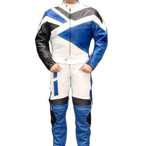 Équipement d'équitation léger et flexible Vestes de moto en cuir véritable Rembourrage de sécurité Combinaison de moto en cuir - Product Image 3