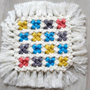 Posavasos de Macramé de PENTAGON TRADING HOUSE (Multicolores) al por Mayor, Posavasos de Mesa Hechos a Mano con Bordado Ecológico - Product Image 4