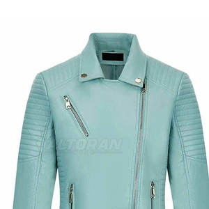 Chaqueta de Cuero para Mujer, Corte Entallado, Estilo Urbano Elegante - Product Image 3