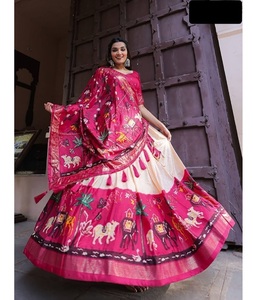 Boda Lahenga Choli Ropa étnica india Blusas de mujer Vestidos de novia Lehenga Choli nupcial con Dupatta con precio bajo - Product Image 1