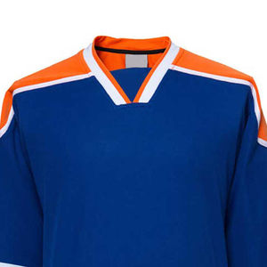 เสื้อเจอร์ซีย์เสื้อฮ็อกกี้น้ำแข็งพิมพ์ซับลิเมชันสำหรับผู้ใหญ่ผ้าโพลีเอสเตอร์100% บริการ OEM ดีไซน์ใหม่ - Product Image 3