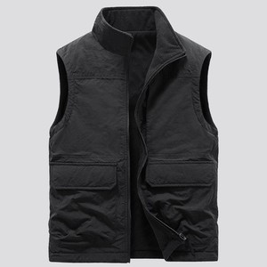 CONMR Gilet thermique populaire pour hommes en mélange de polyester <span class=keywords><strong>sans</strong></span> manches avec doublure intérieure douce pour les activités décontractées et de plein air - Product Image 2