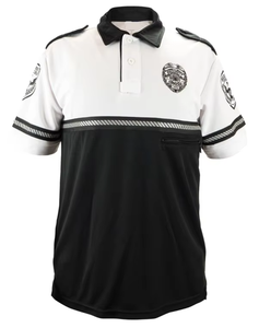 Camisas de Primera Clase para Hombre, 100% Algodón, Dos Tonos, Lona Sólida, Estilo Biker Patrol con Bolsillo con Cremallera y Franjas Reflectantes - Product Image 2