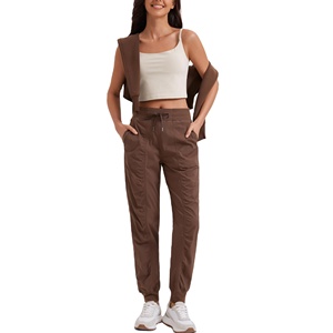 Contrôle du ventre sans couture décontracté imperméable anti-boulochage taille haute vêtements de sport collants d'entraînement taille haute pantalons longs - Product Image 1