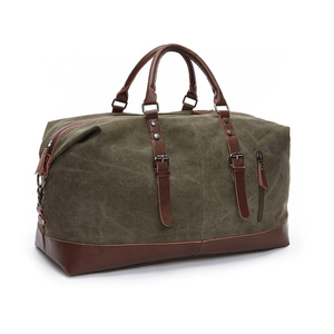 2024 nuevo bolso de lona de cuero genuino Vintage traje de almacenamiento con cremallera bolsa impermeable Multi-portátil zapato estuche de transporte para hombres y mujeres - Product Image 6