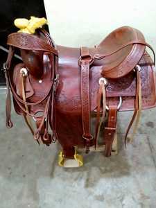 Selle de cheval en cuir occidental léger de qualité supérieure durable et confortable pour l'équitation Matériau synthétique - Product Image 4