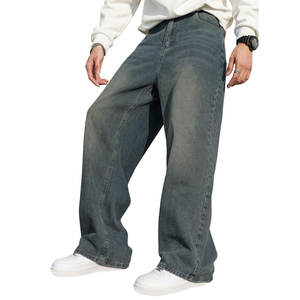 Pantalon baggy en denim respirant de qualité supérieure pour hommes Prix de gros Pantalon surdimensionné en denim avec design personnalisé pour hommes - Product Image 1